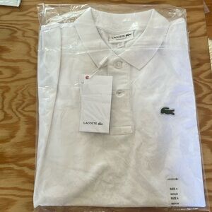 NWT Lacoste white polo shirt